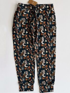 Celestial Night Print Jogger Pants - Navy